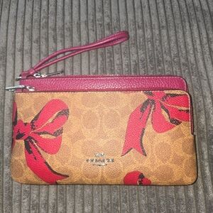 Nwot Coach Double Zip Wristlet Bag New